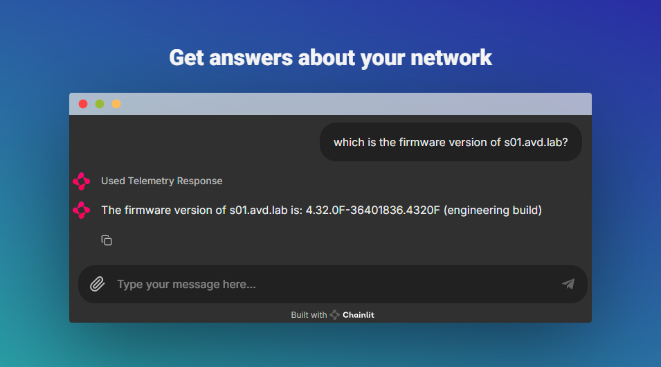 CybertraceAI-Ops firmware version query example