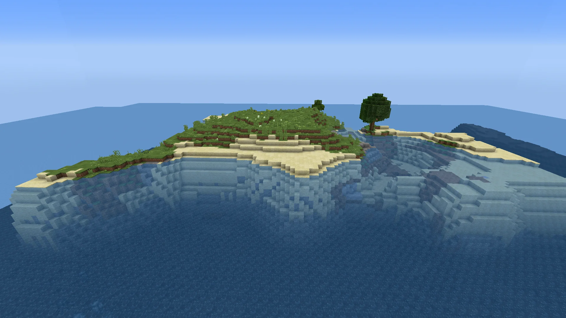 Island survival challenge in Minecraft seed -3544951611179909242