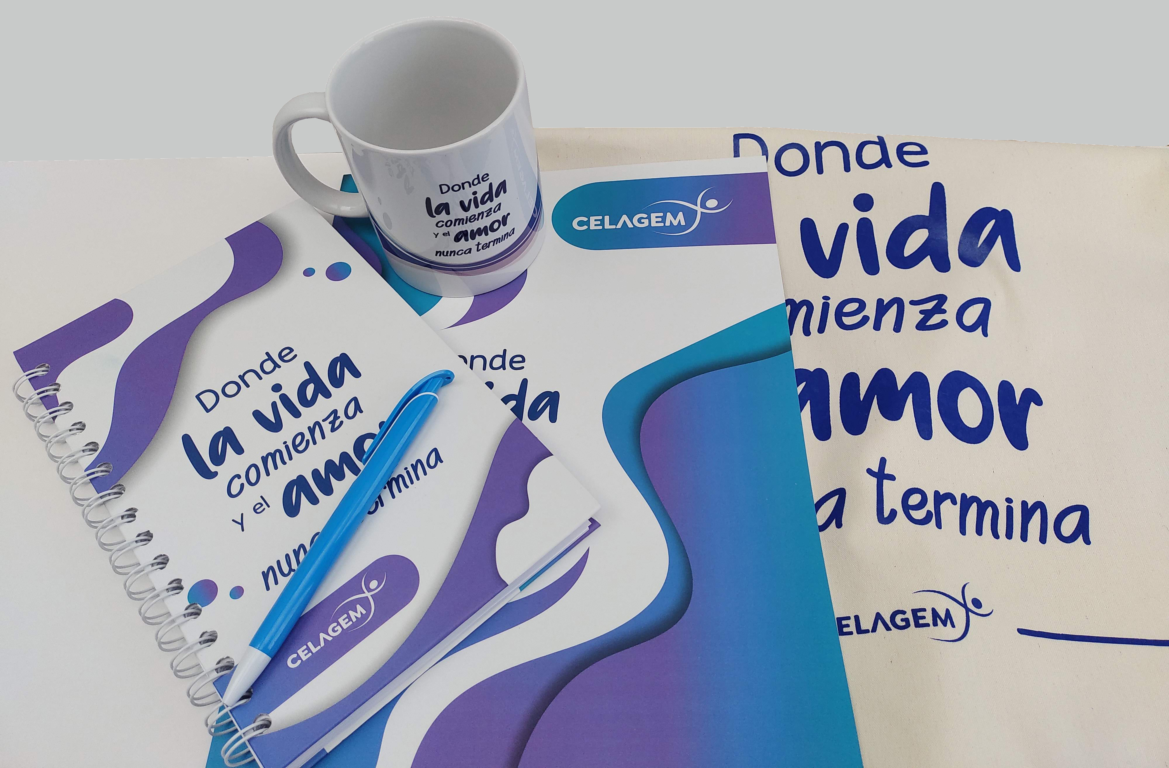 Merchandising corporativo Celagem - material POP JEM Redes Colombia