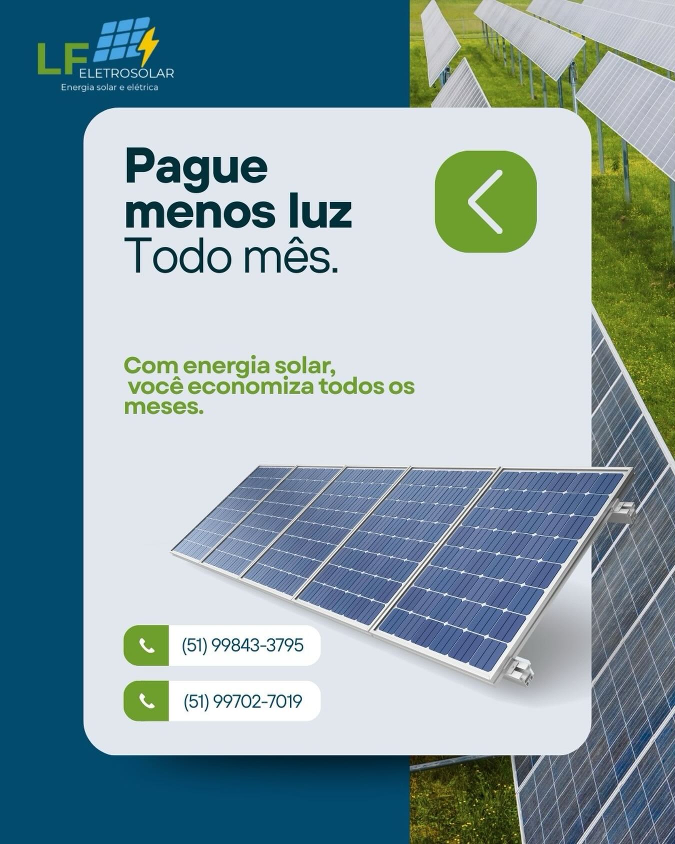 Pague menos luz todos os meses com energia solar