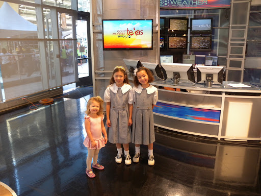 Katherine and Isabelle Adams in the Good Morning Texas studio
