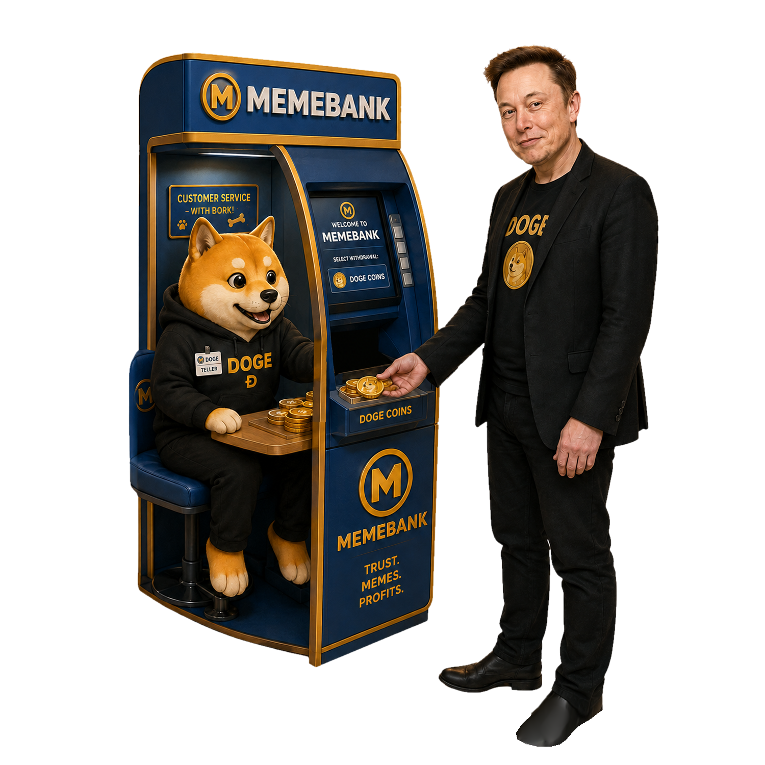 MEMEBANK ATM with Doge