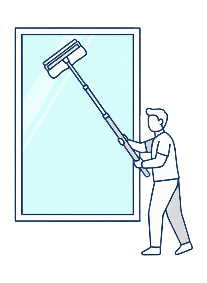 Pesu jatkovarrella (alaraja yli 2 m)