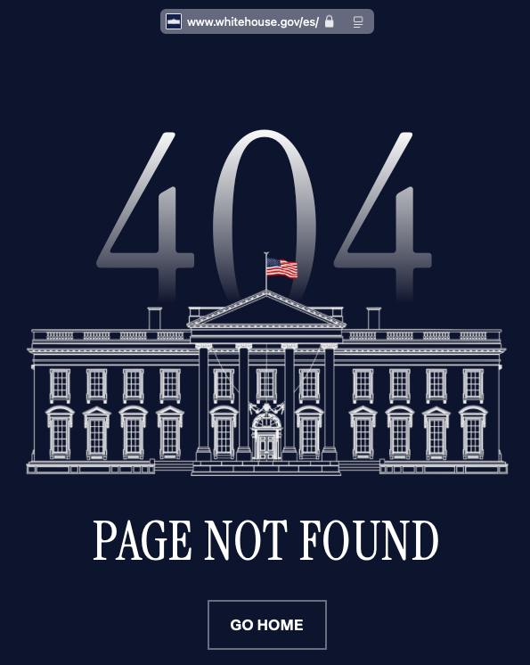 404 White House Page Not Found