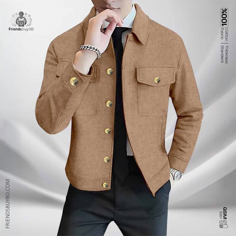 MEN'S BUTTON UP WINTER SHACKET JACKET