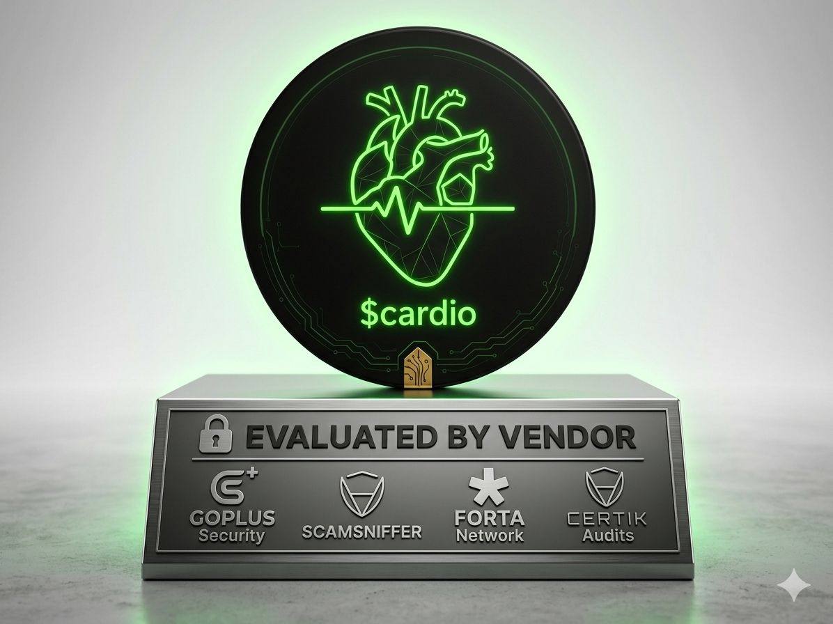 $CARDIO Token — Evaluated by GoPlus Security, ScamSniffer, Forta Network, Certik Audits
