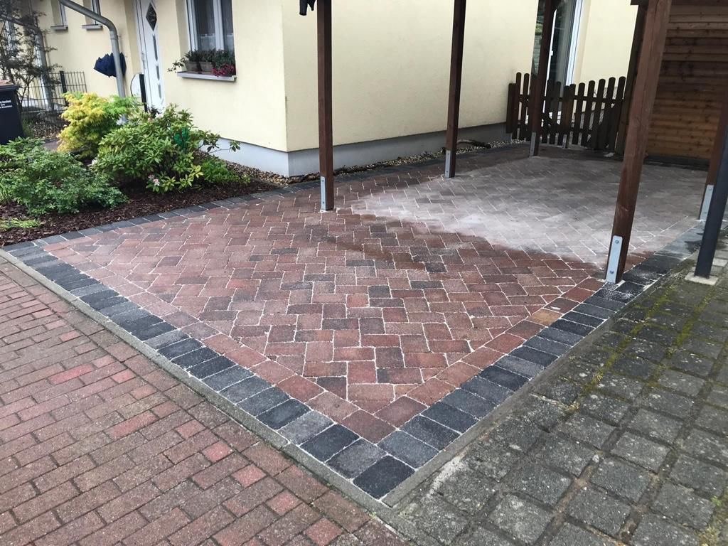 Einfahrt mit Natursteinpflaster Berlin-Spandau – Fischer Pflasterbau Berlin