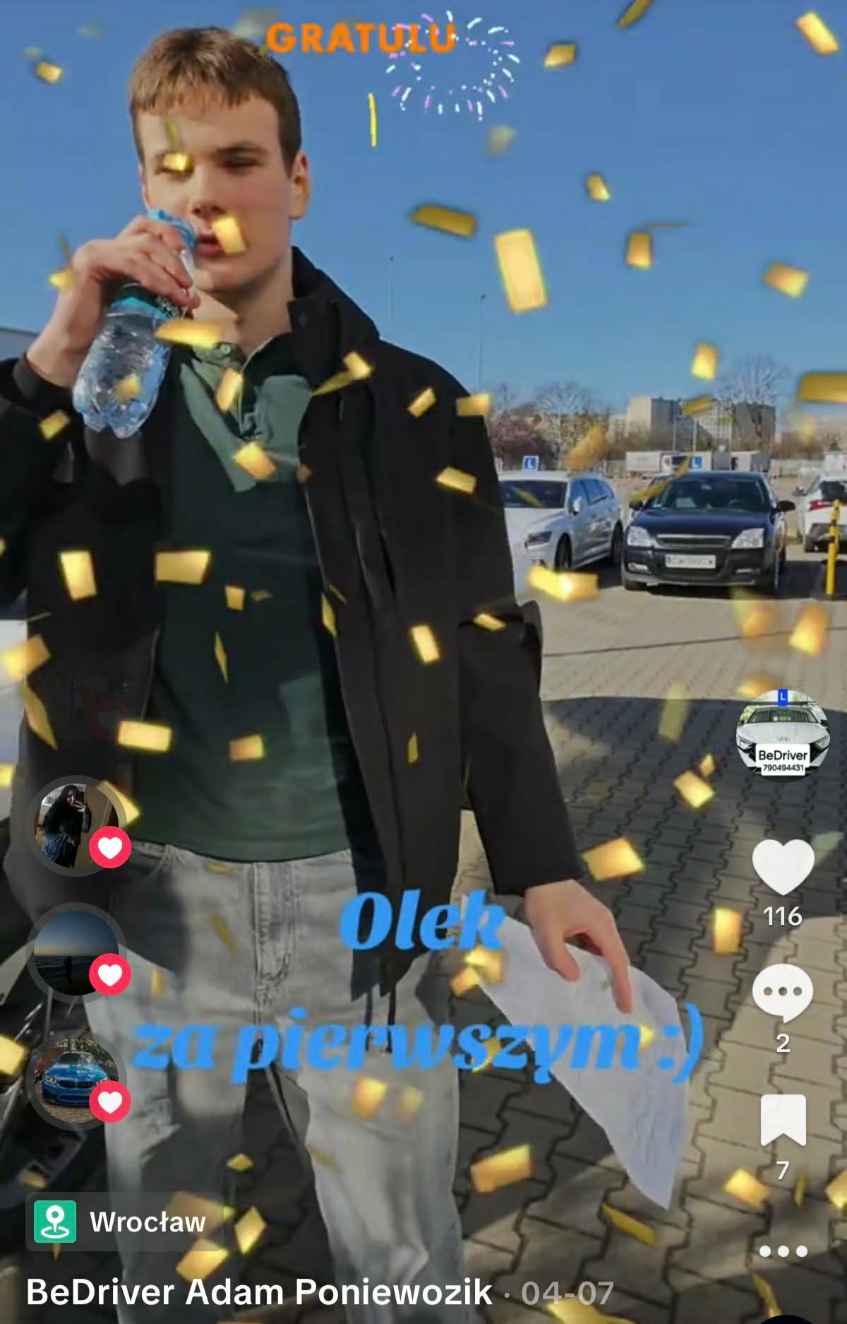 Olek - egzamin zdany