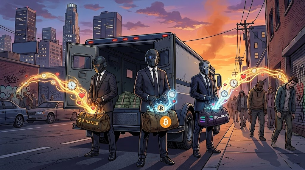 Crypto criminals with armored truck