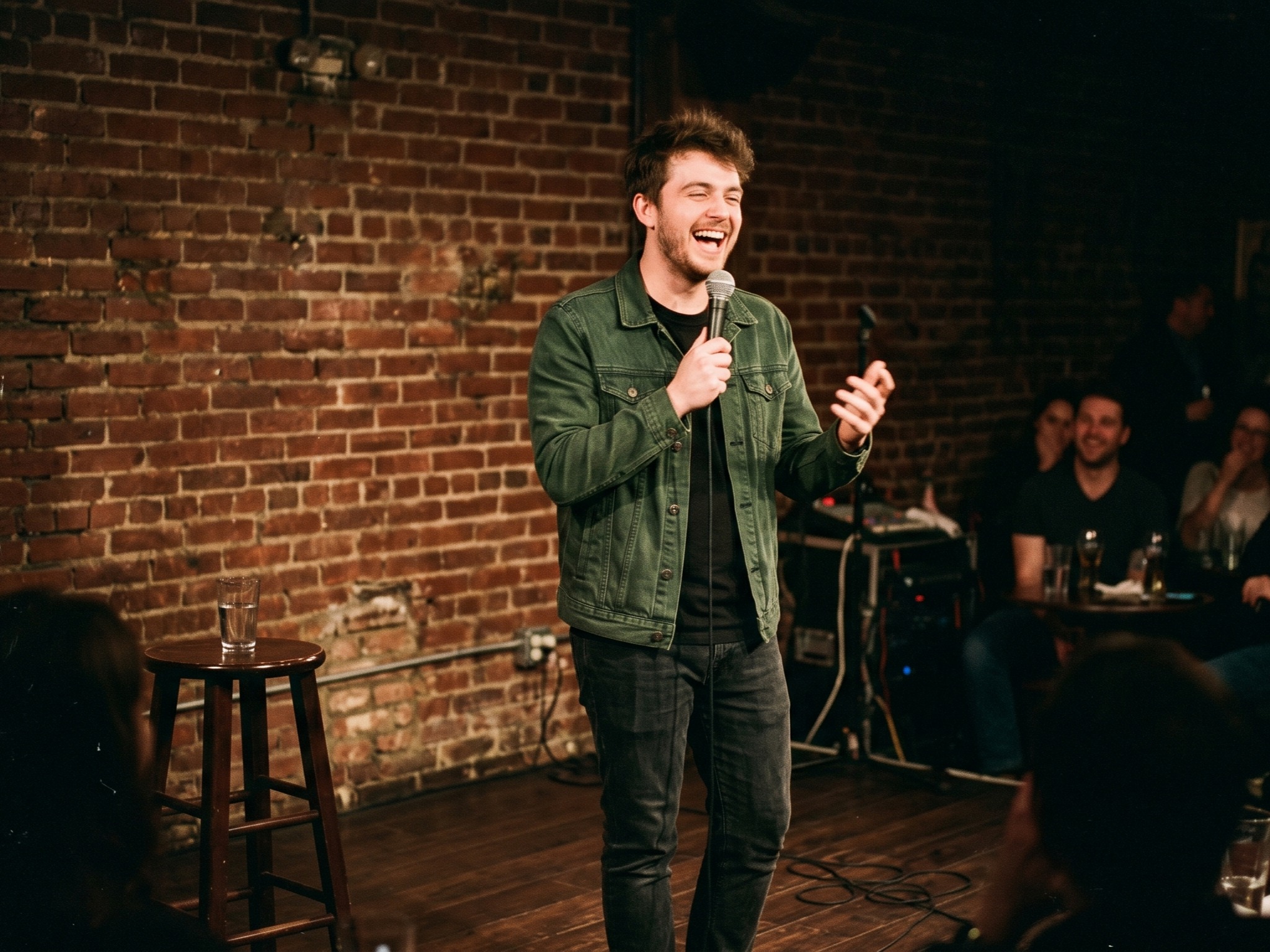 Stand-up Comedian bei einer Live-Performance