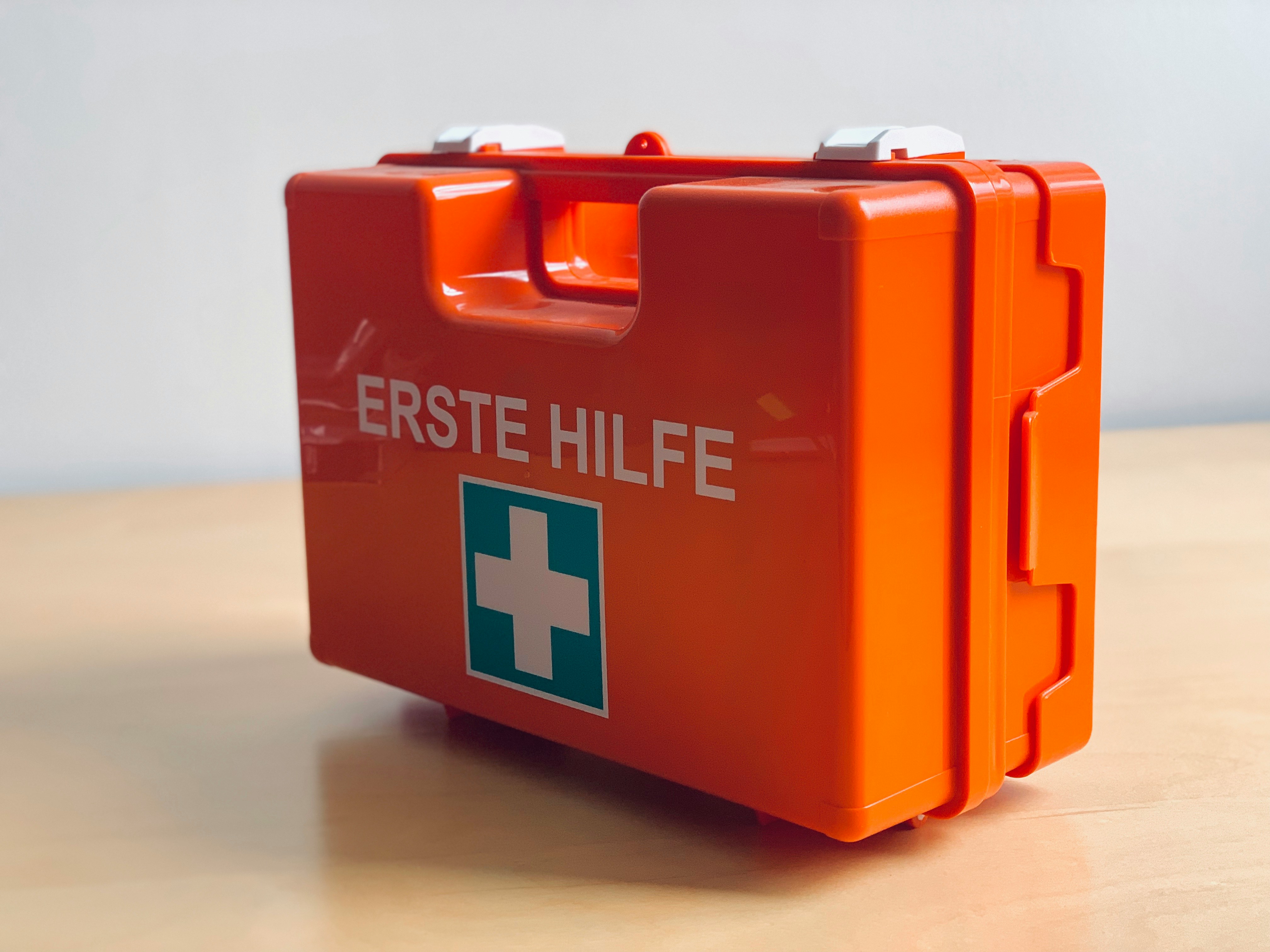 Professional first aid kit with emergency supplies