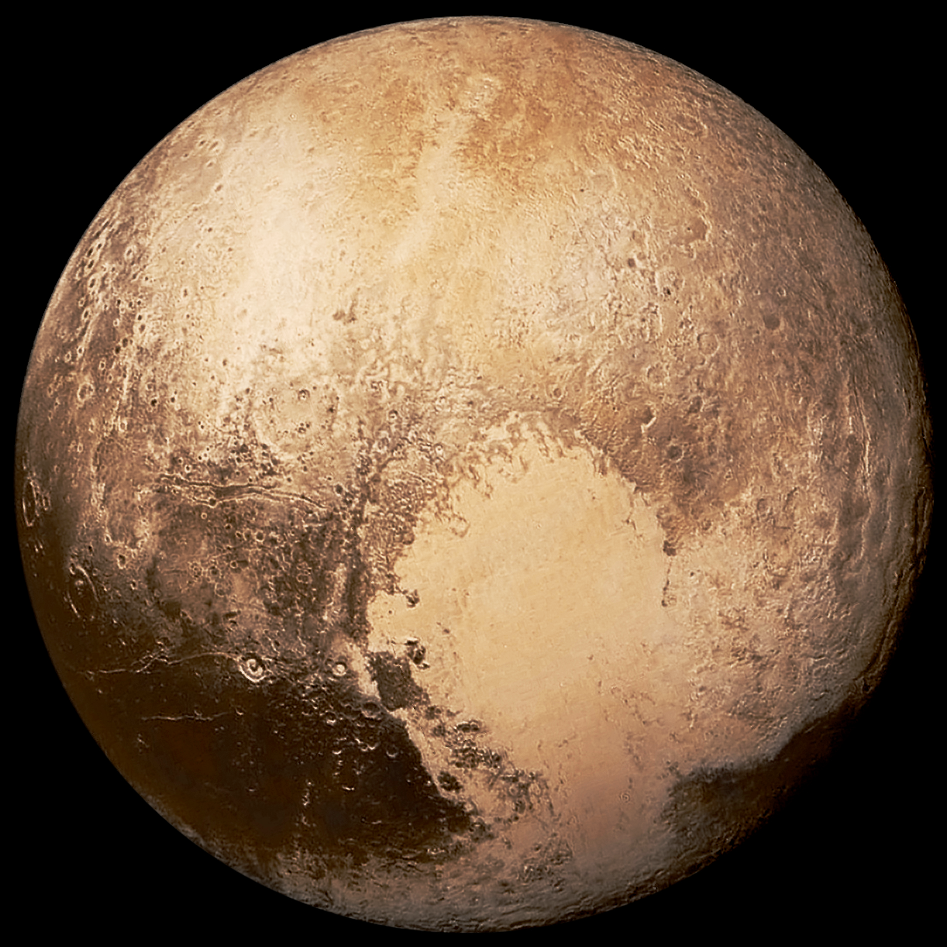 Pluto — NASA New Horizons True-Color Portrait (2015)