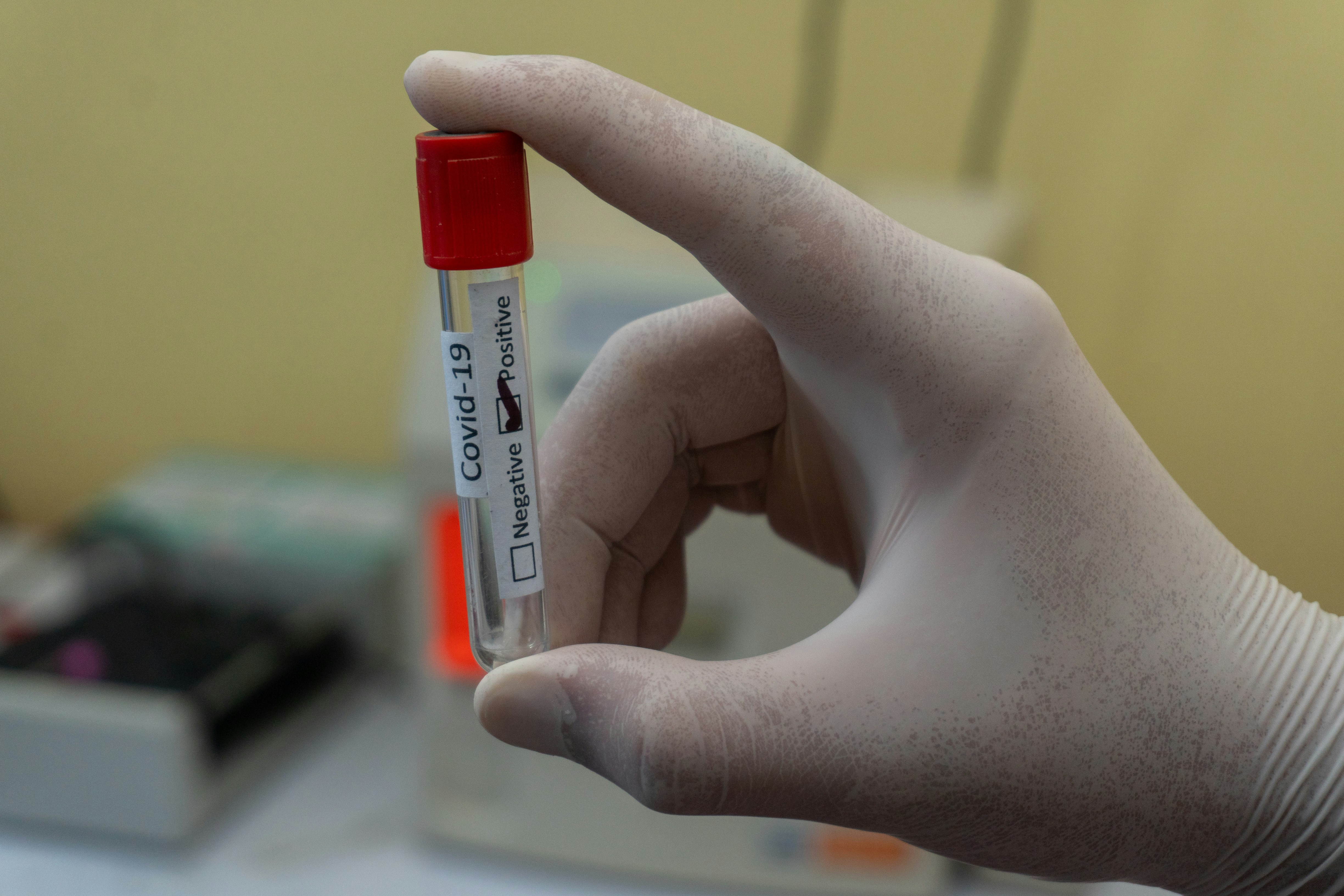 Diagnostic testing equipment in use