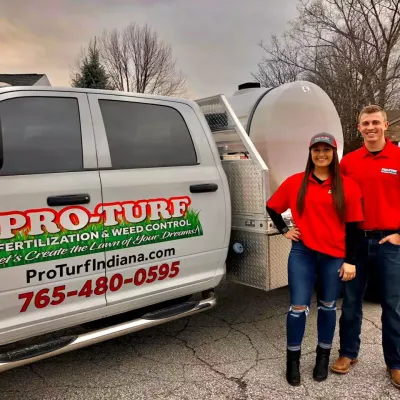 Pro-Turf Team Members with Company Vehicle