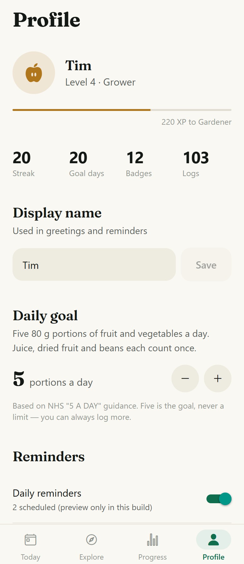 5erday app screen