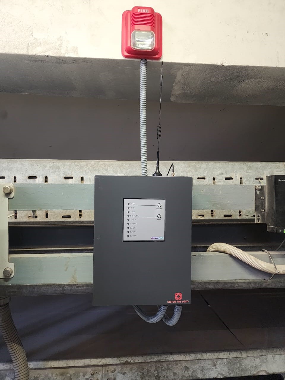 Fire safety control panel installation