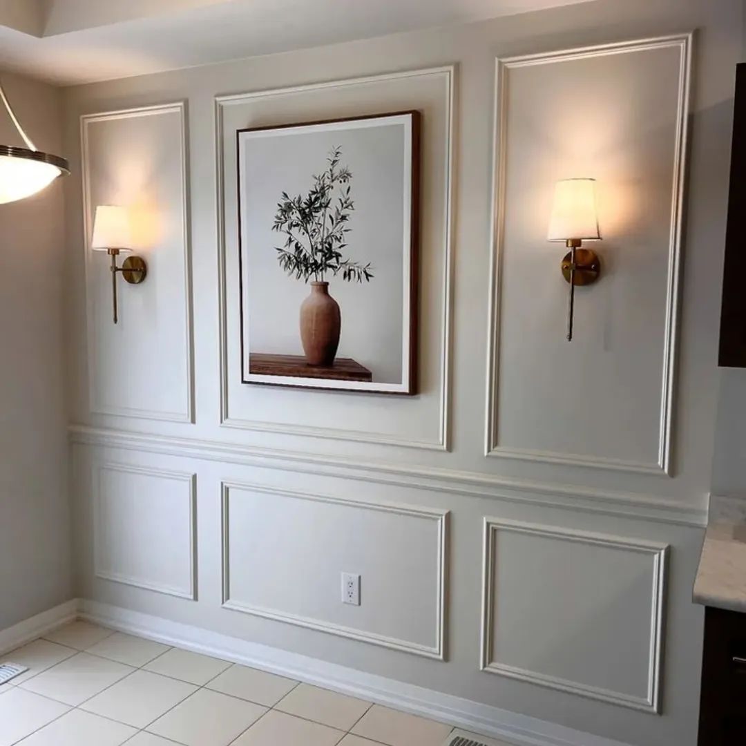 Wall Paneling with Sconces