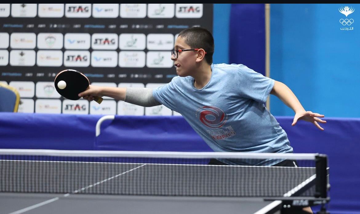 Rakan in action during a WTT event in Jordan