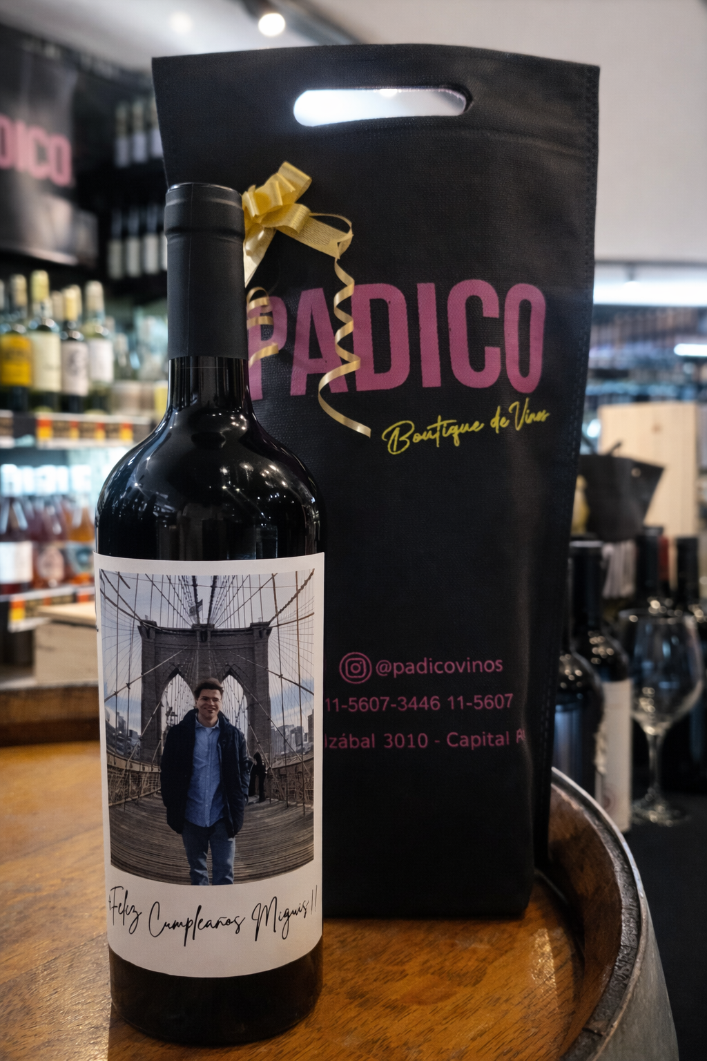 Botella personalizada con bolsa PADICO
