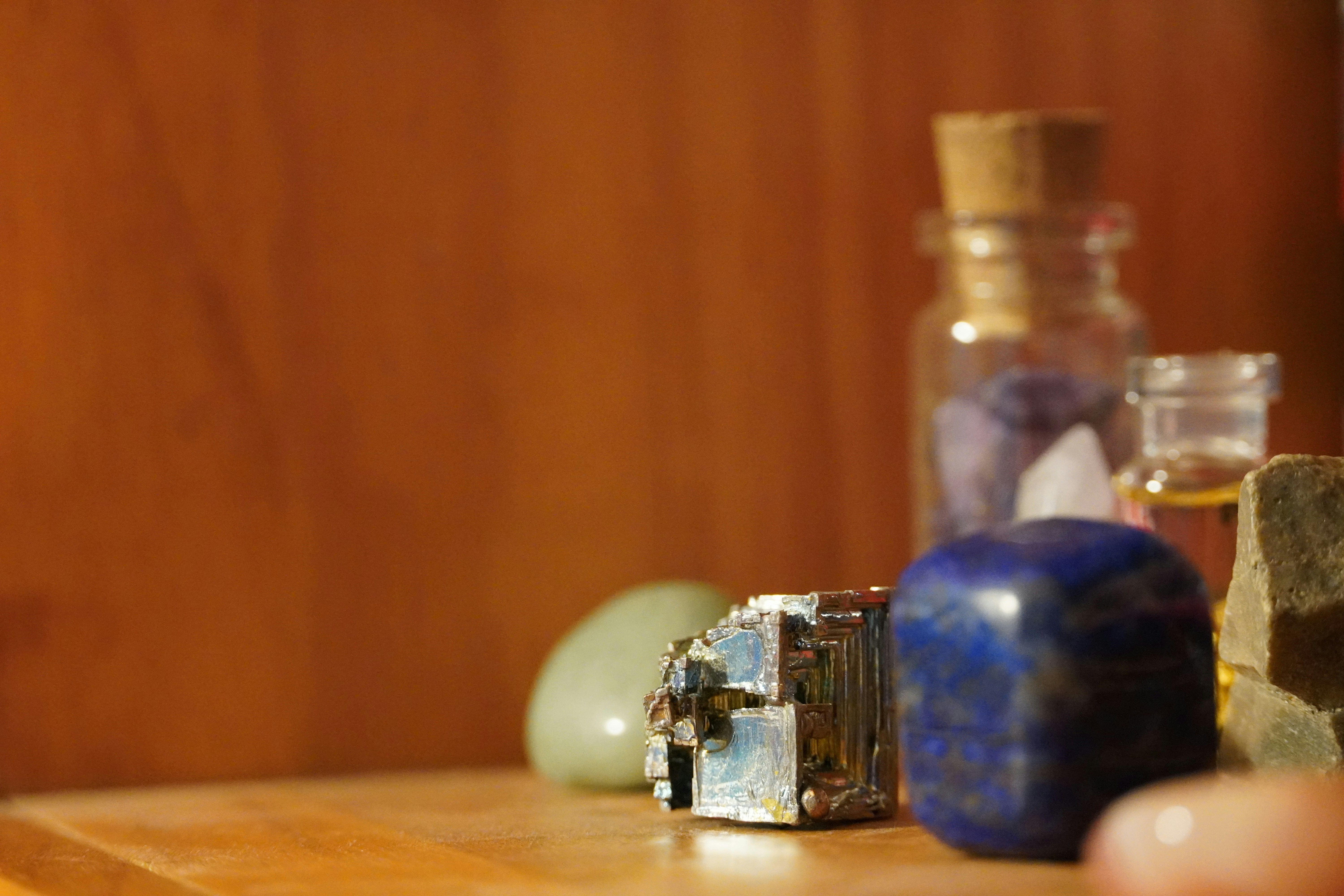 Crystal and essential oil collection