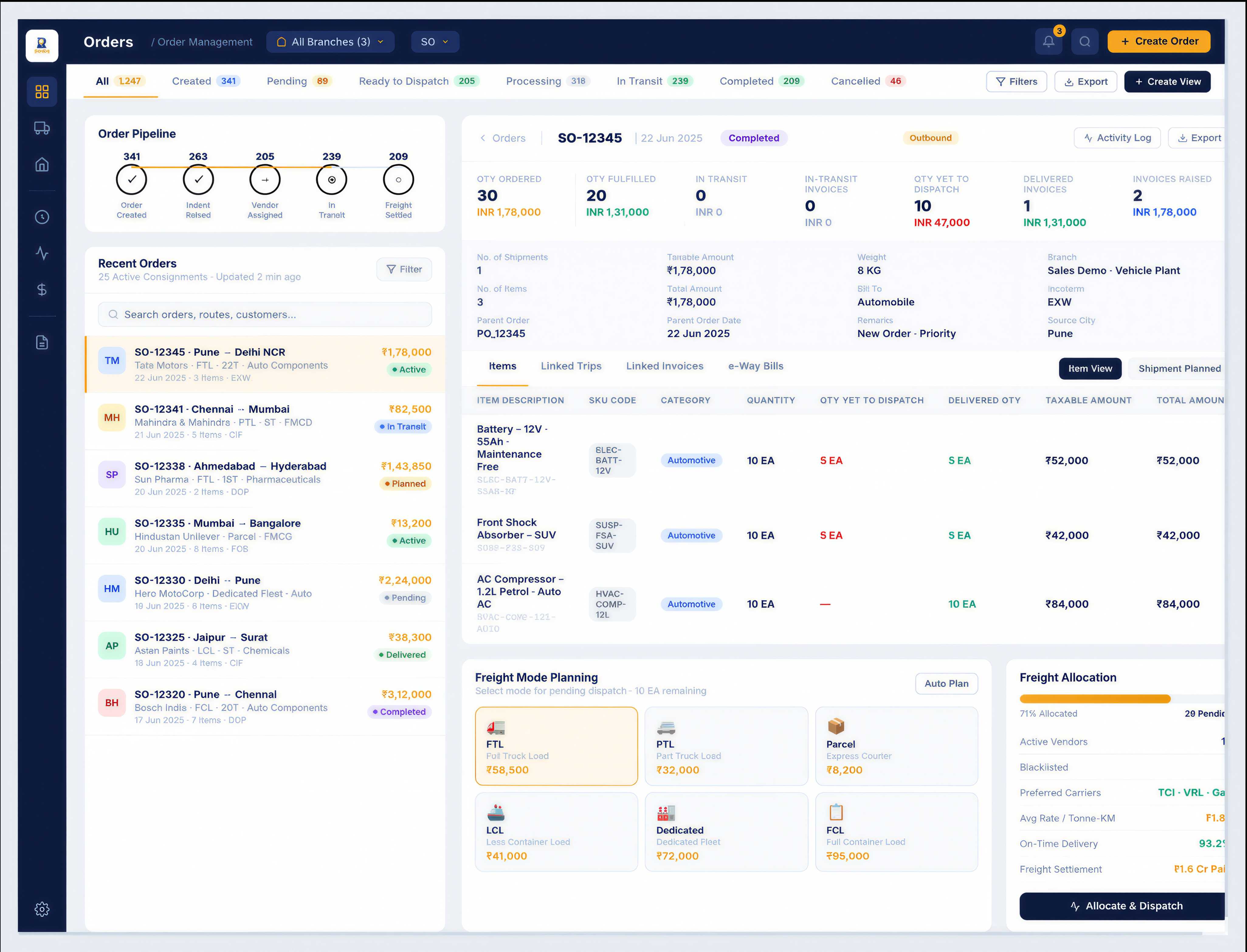 Order Management Dashboard