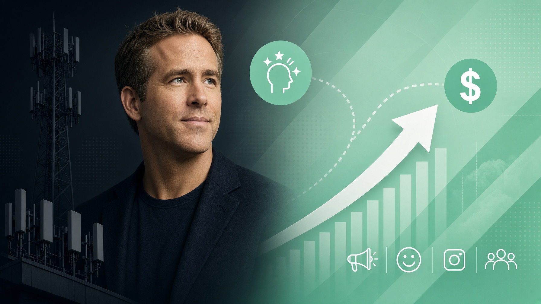 Ryan Reynolds sold Mint Mobile for 1.35 billion dollars without owning a single cell tower, just with marketing and his own face as the asset