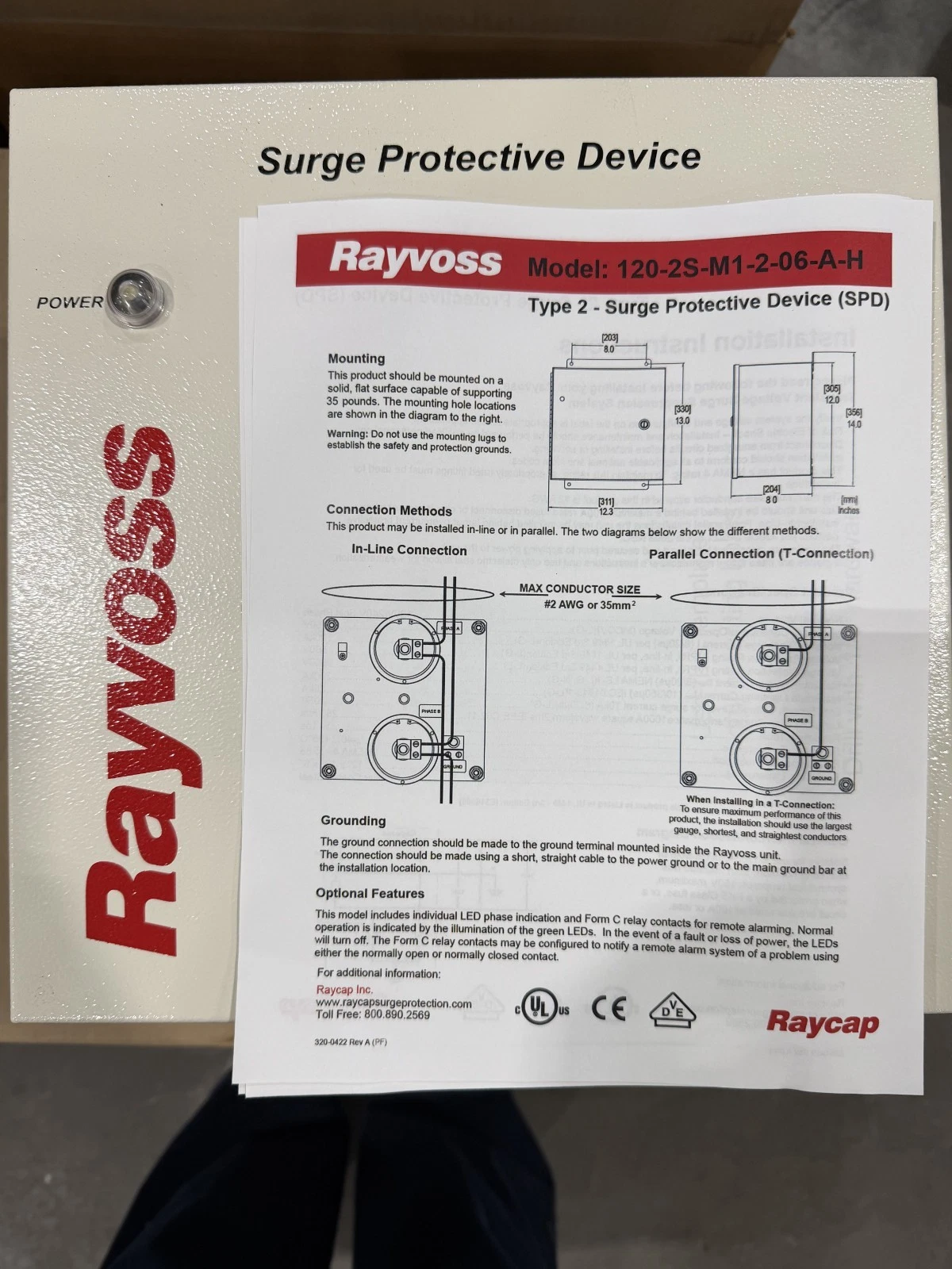 Raycap Rayvoss Series SPD | 120-2S-M1-2-06-A-H thumbnail 4