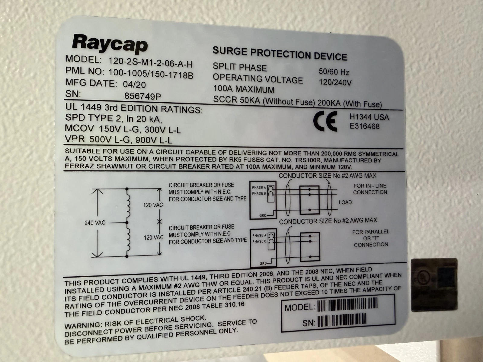 Raycap Rayvoss Series SPD | 120-2S-M1-2-06-A-H thumbnail 5