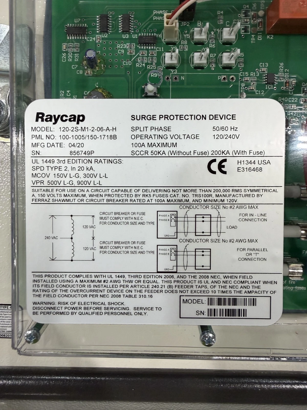 Raycap Rayvoss Series SPD | 120-2S-M1-2-06-A-H thumbnail 7