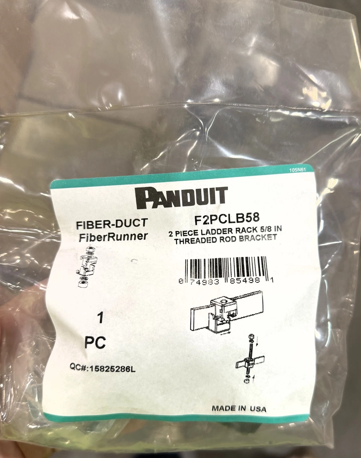 Panduit F2PCLB58 - 2-Piece Ladder Rack Bracket thumbnail 5