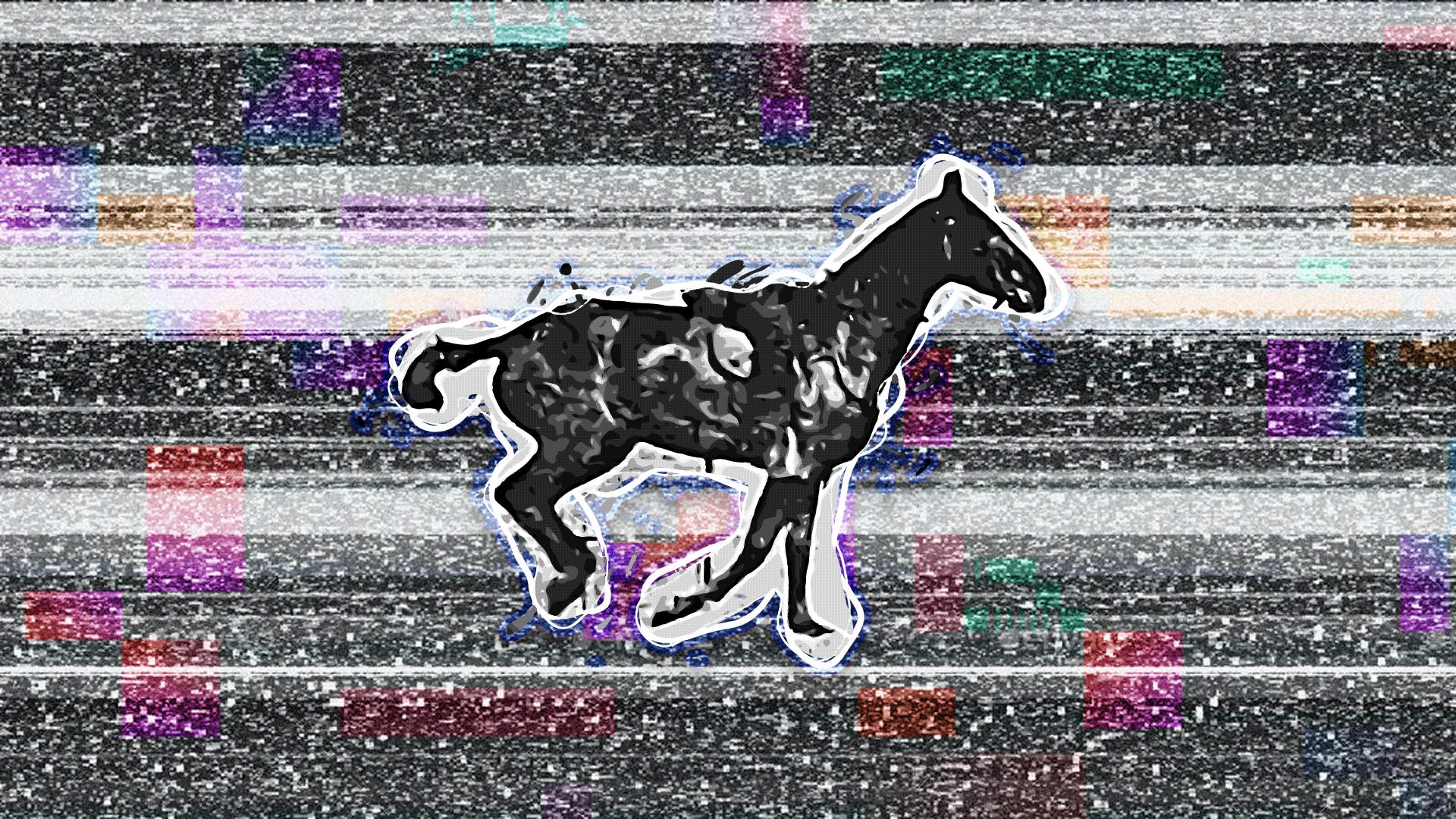 Glitch horse animation