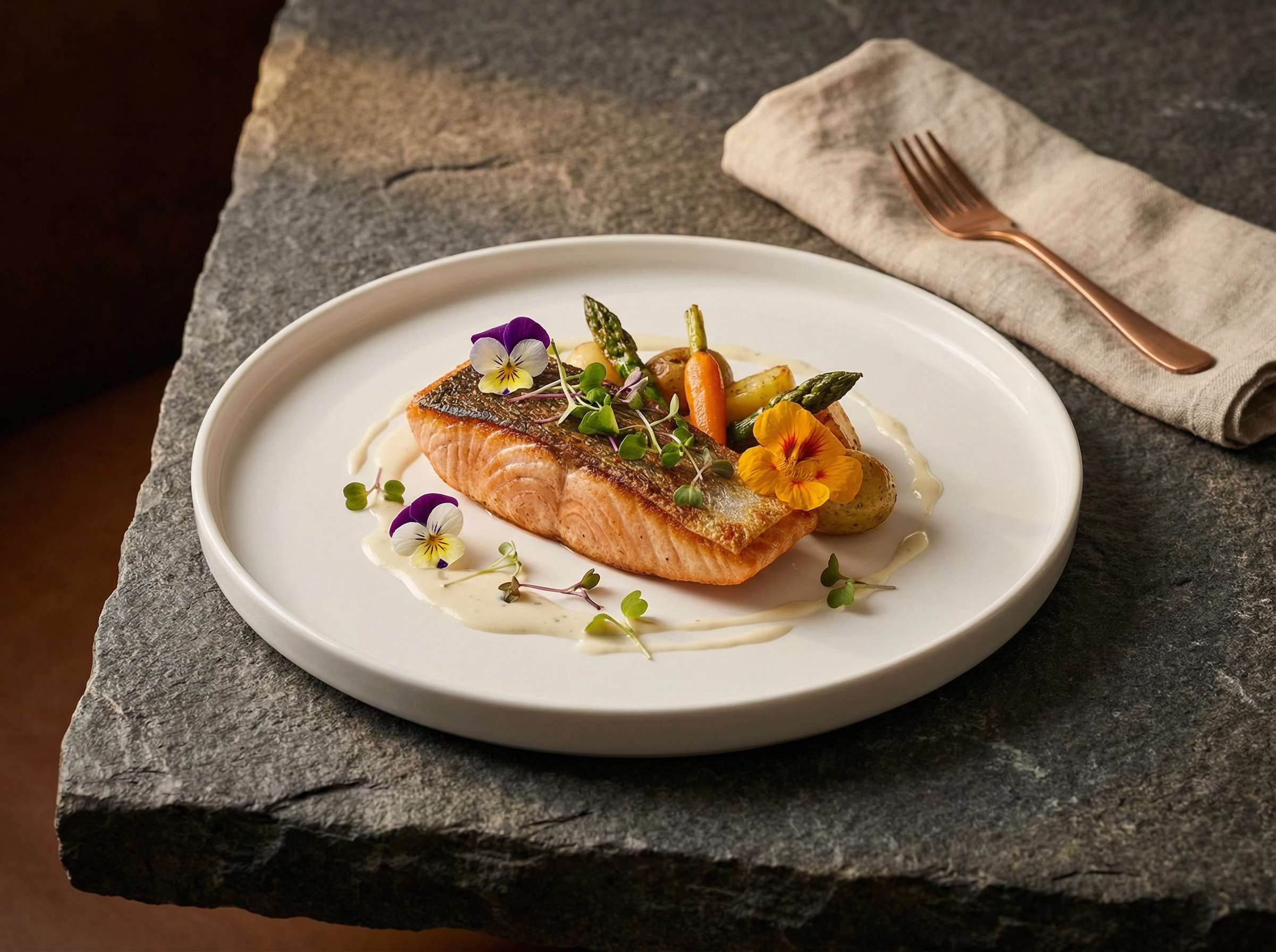 Salmón gourmet emplatado