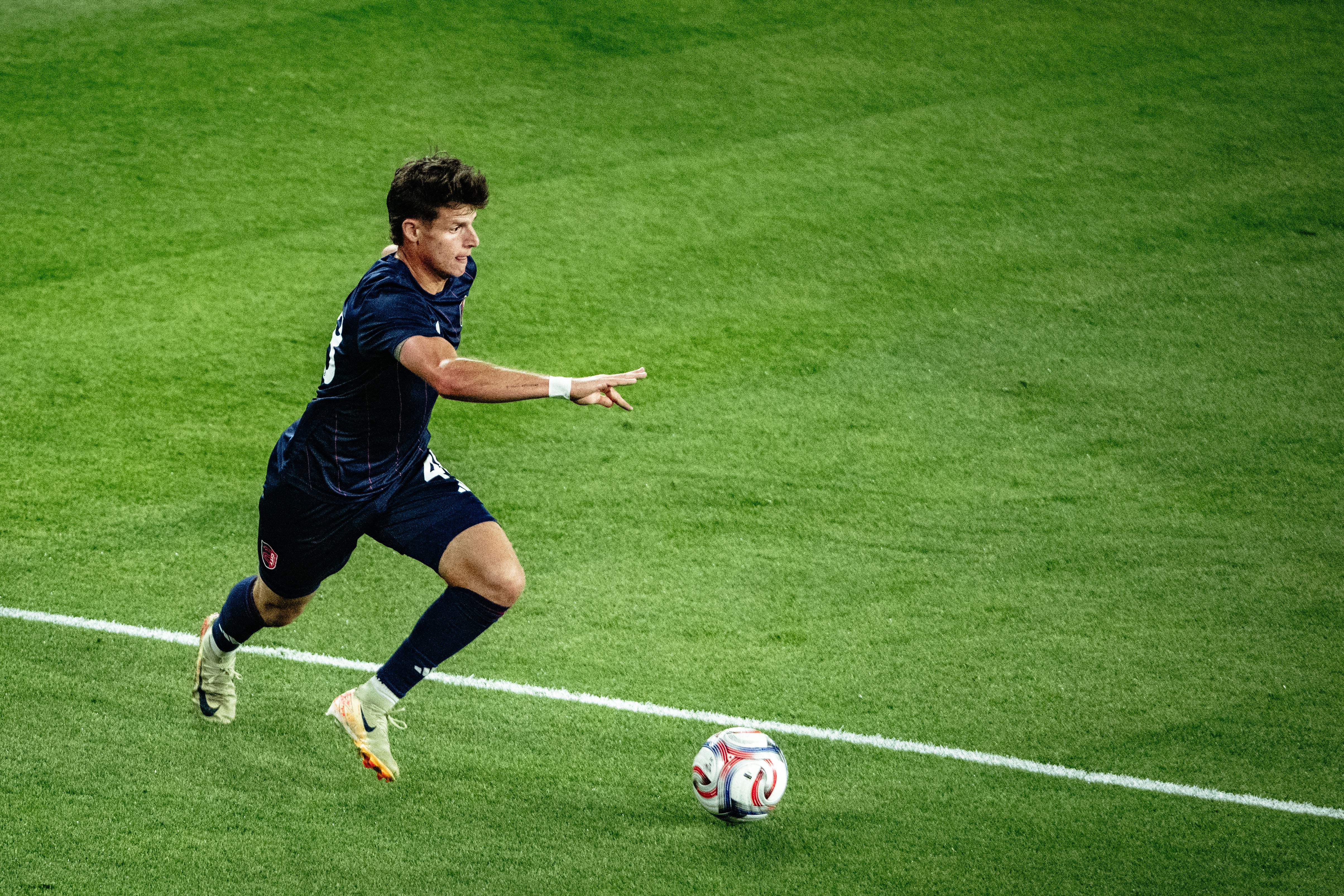 Riley Lynch in action on the soccer field