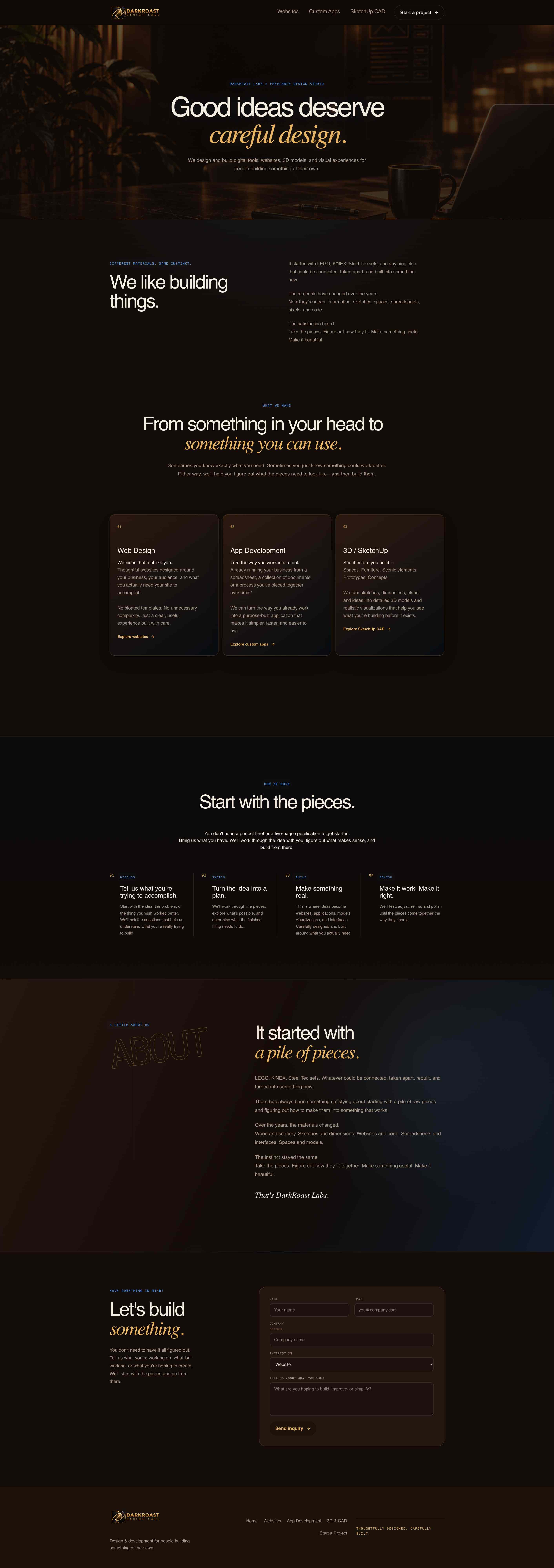 DarkRoast Labs website screenshot