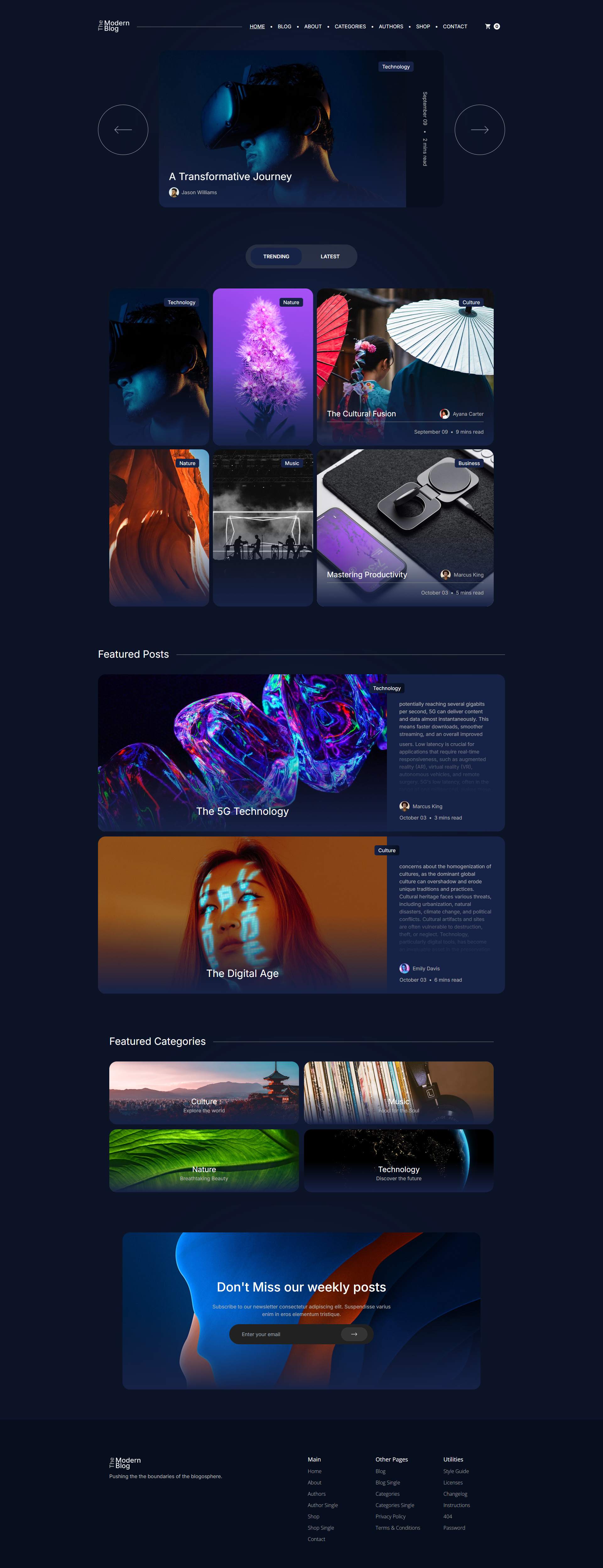 Modern Blog - Editorial Platform