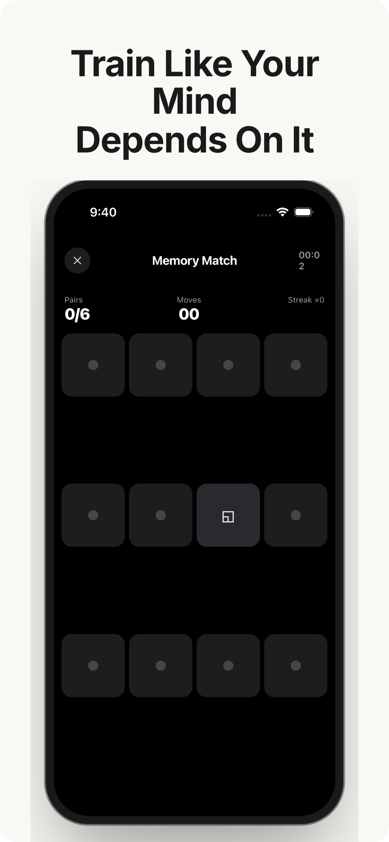 Memory Match game in progress