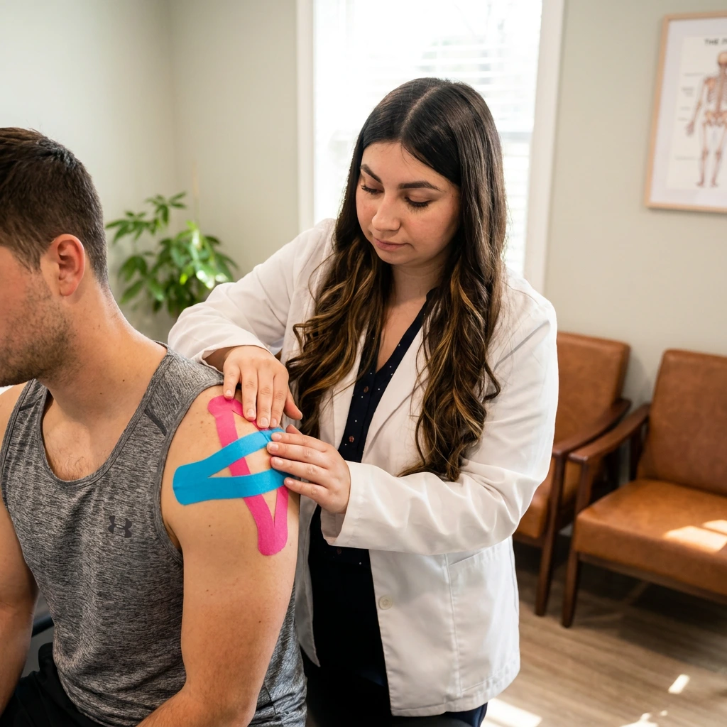 Kinesio taping application for athletic therapy