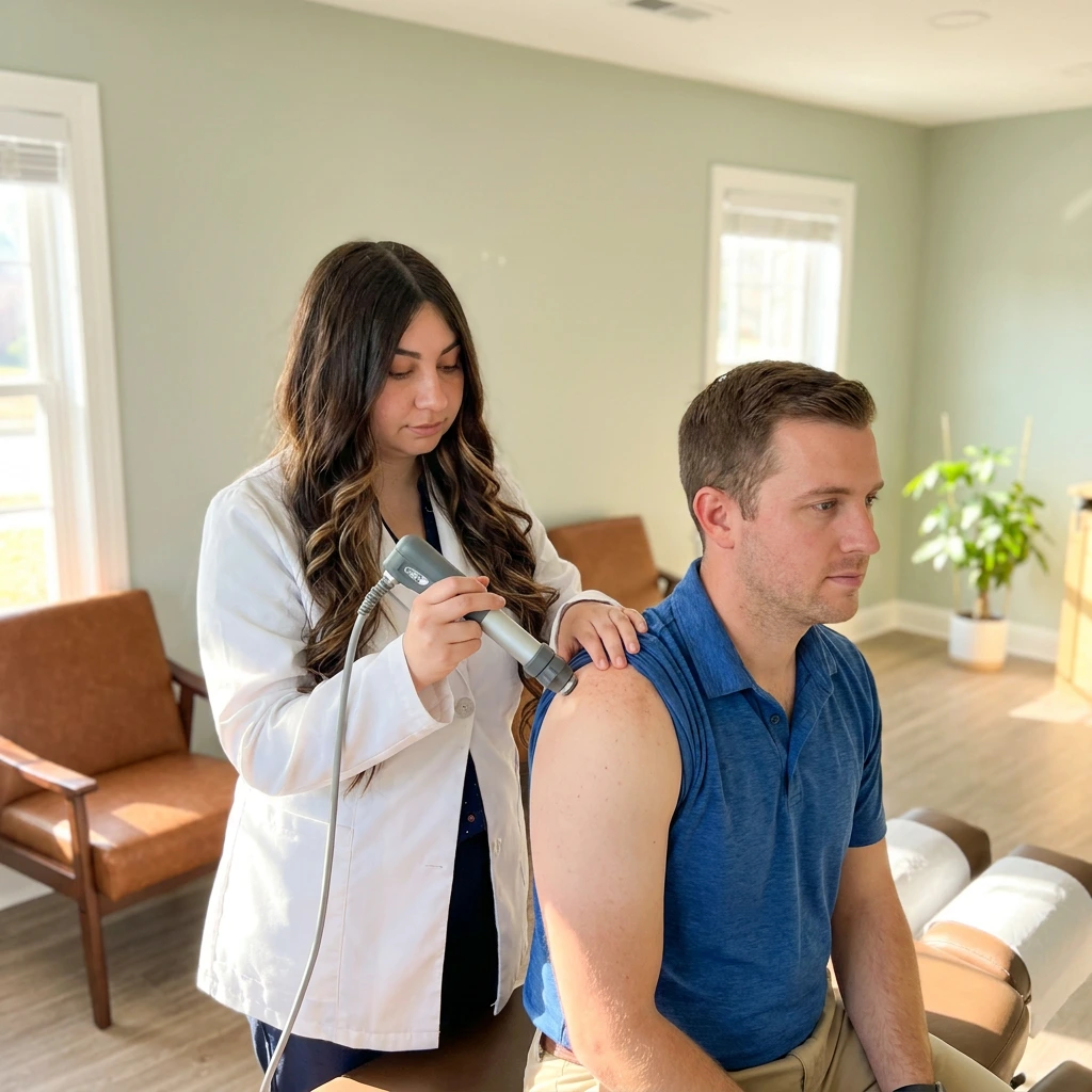 Shockwave therapy session
