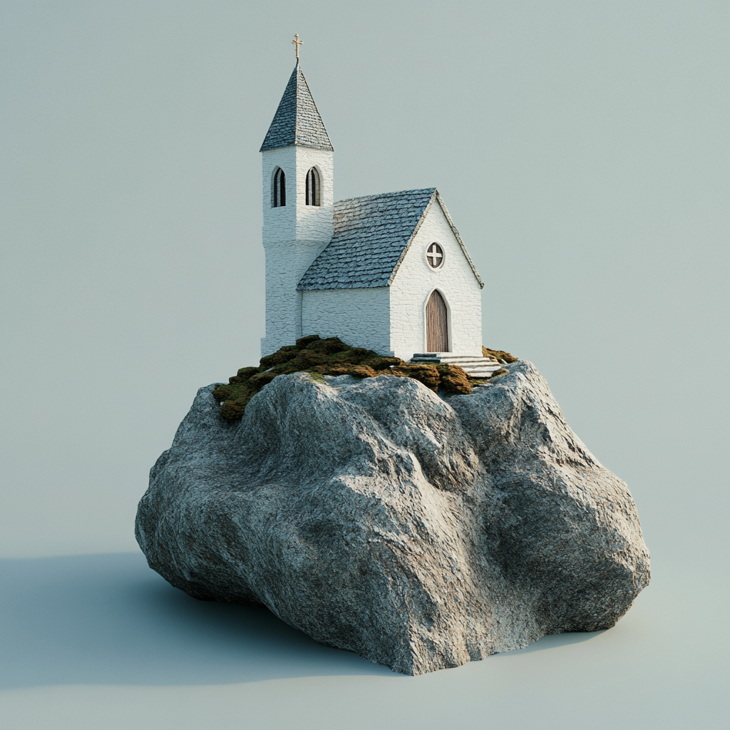 Church built on a rock - representing our solid foundation