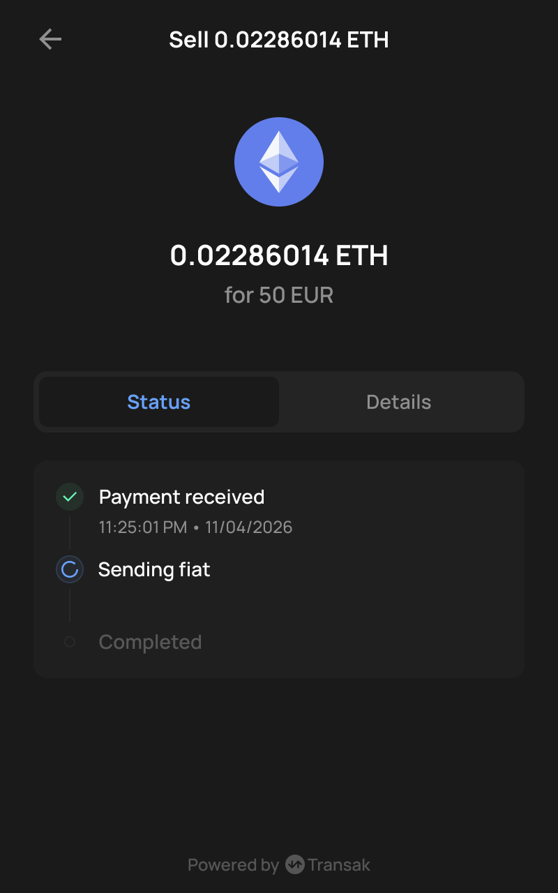 06 - Sell flow status