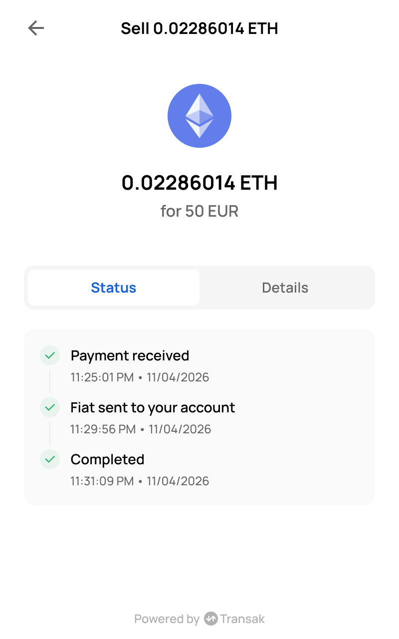 06 - Sell flow status