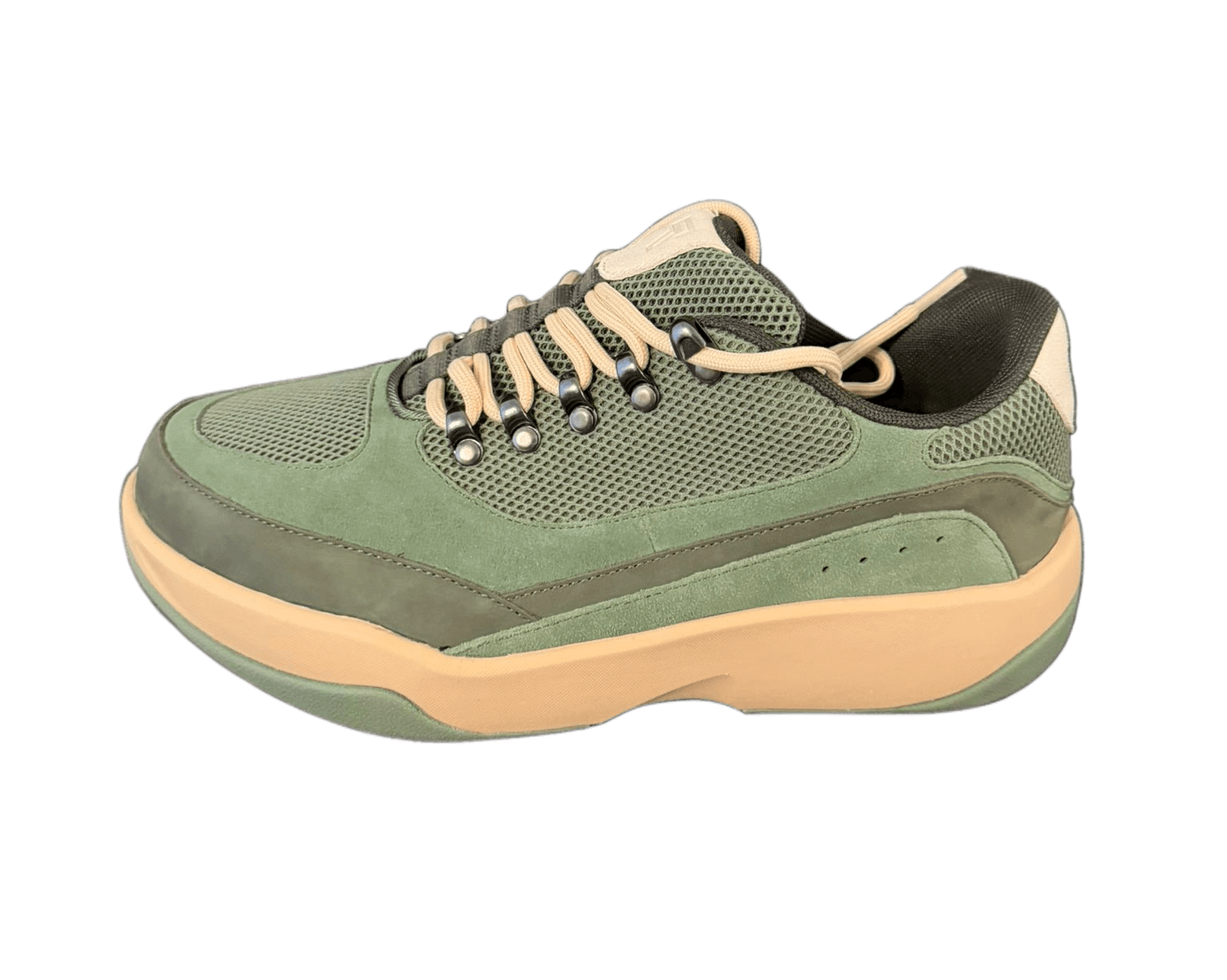 Green casual shoe with drop-in midsole