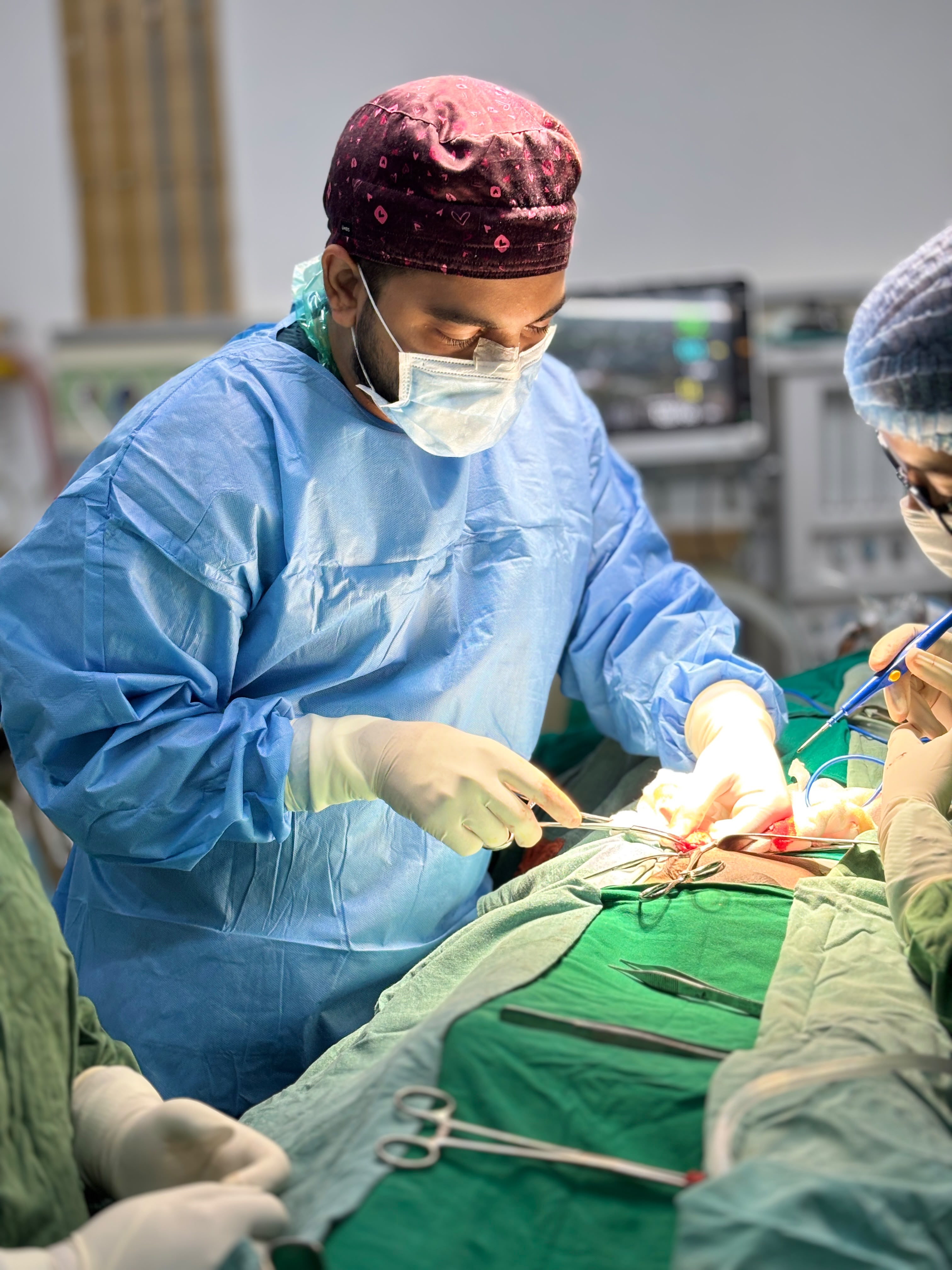 Dr. Rehan Hussain in operating room