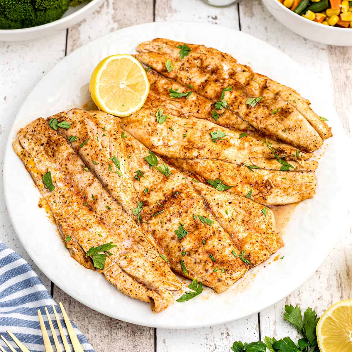 Fresh Grilled Fish with herbs