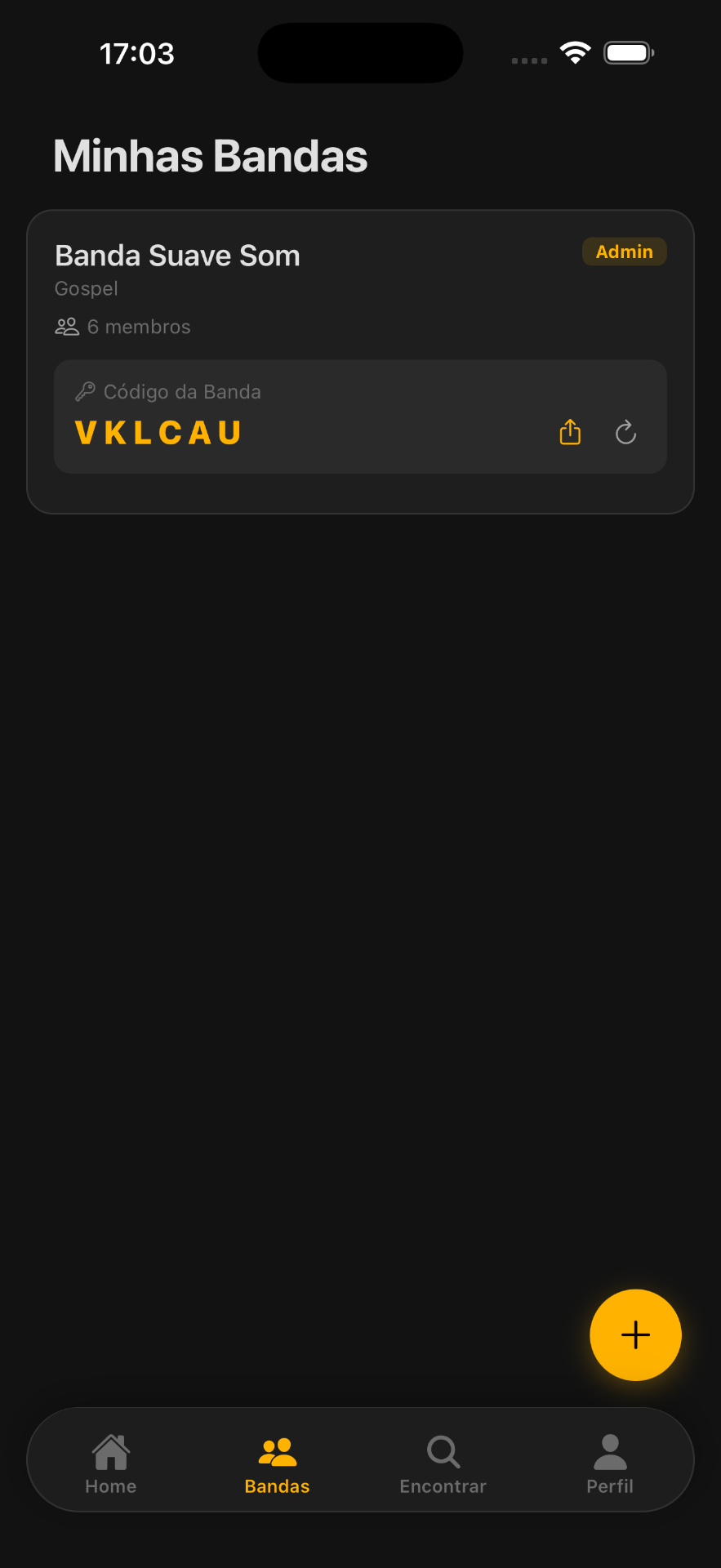 Jams App - Minhas bandas