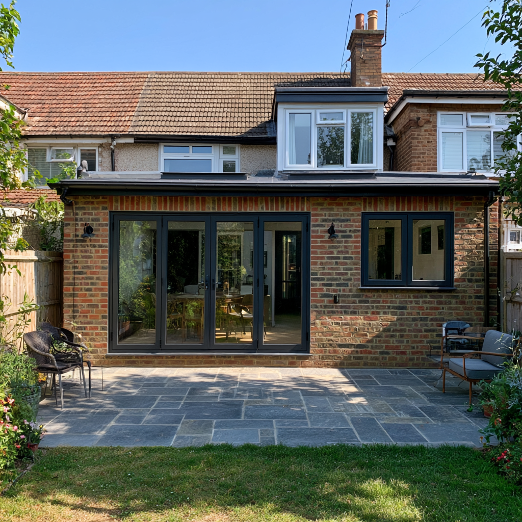 Single-storey rear extension with bi-fold doors in St Albans