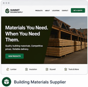 Example BlitzSites™ website for a building materials supplier — Summit Building Supply