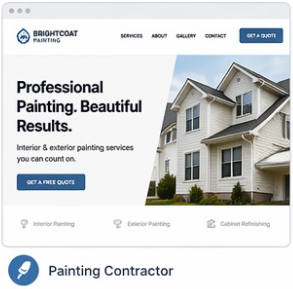Example BlitzSites™ website for a painting contractor — BrightCoat Painting