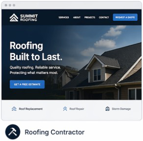 Example BlitzSites™ website for a roofing contractor — Summit Roofing