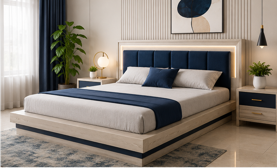 Azure Platform Bed
